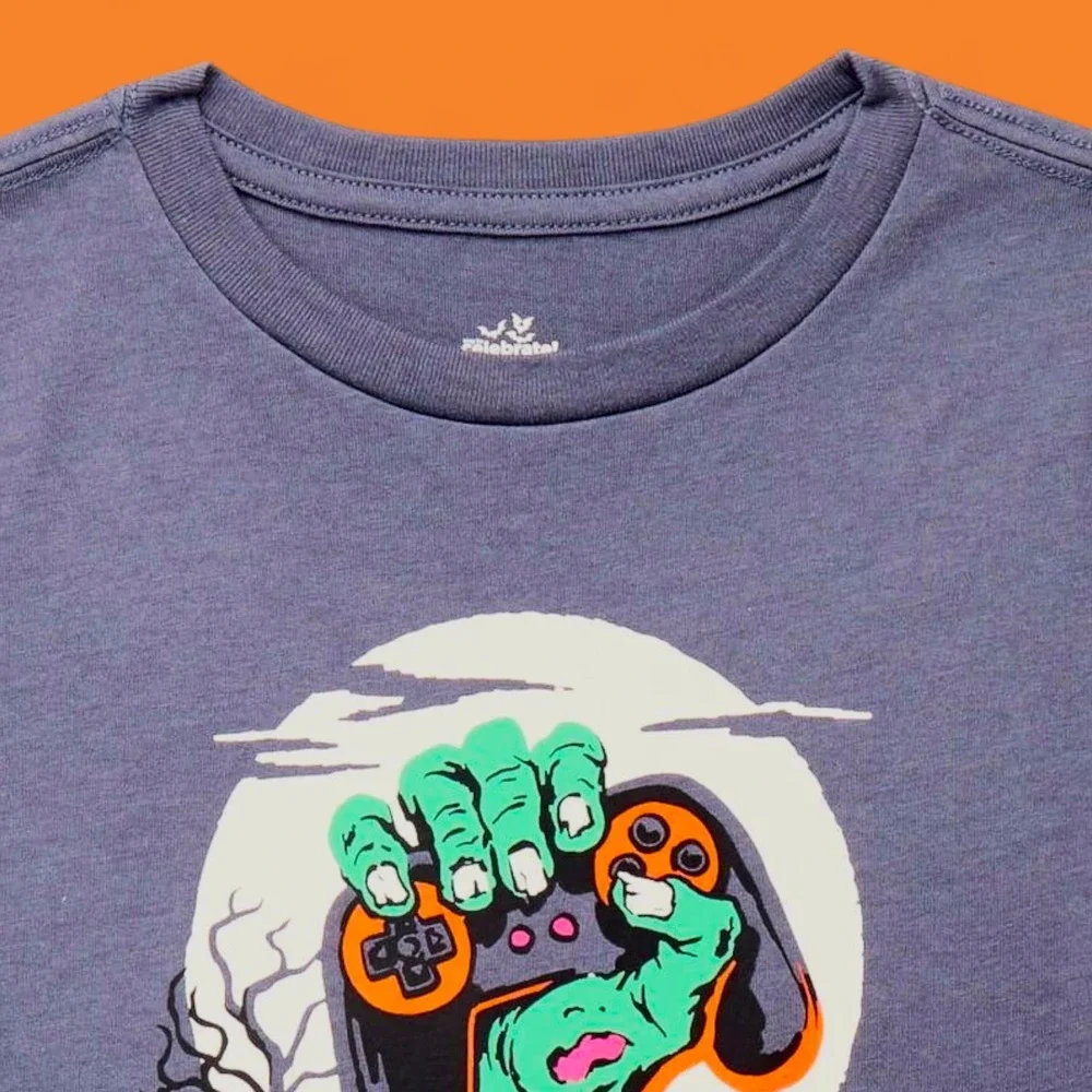 Celebrate Kids Halloween Gamer Shirt Zombie Hand Video Game Controller Size L